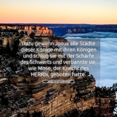 Picture 05 - Josua 11:12 LUTH1912 - Dazu gewann Josua alle Städte dieser Könige mit - Bible Verse Picture