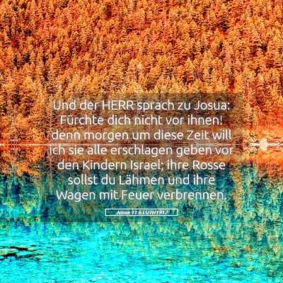 Picture 05 - Josua 11:6 LUTH1912 - Und der HERR sprach zu Josua: Fürchte dich nicht - Bible Verse Picture
