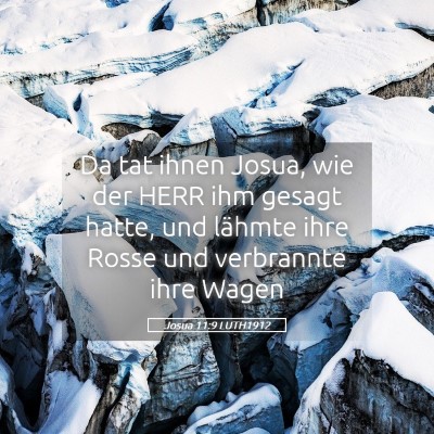 Picture 05 - Josua 11:9 LUTH1912 - Da tat ihnen Josua, wie der HERR ihm gesagt - Bible Verse Picture