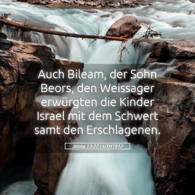 Picture 05 - Josua 13:22 LUTH1912 - Auch Bileam, der Sohn Beors, den Weissager - Bible Verse Picture