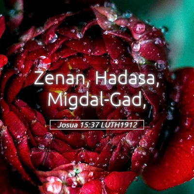 Picture 05 - Josua 15:37 LUTH1912 - Zenan, Hadasa, - Bible Verse Picture
