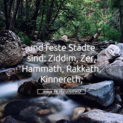 Picture 05 - Josua 19:35 LUTH1912 - und feste Städte sind: Ziddim, Zer, Hammath, - Bible Verse Picture