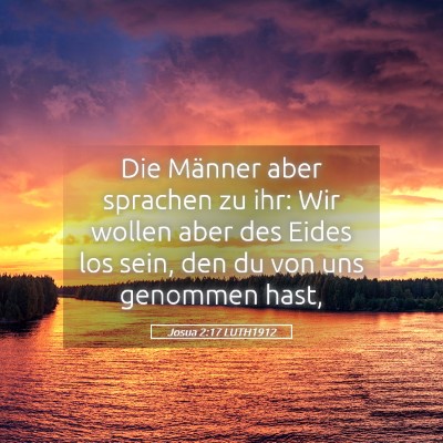 Picture 05 - Josua 2:17 LUTH1912 - Die Männer aber sprachen zu ihr: Wir wollen aber - Bible Verse Picture