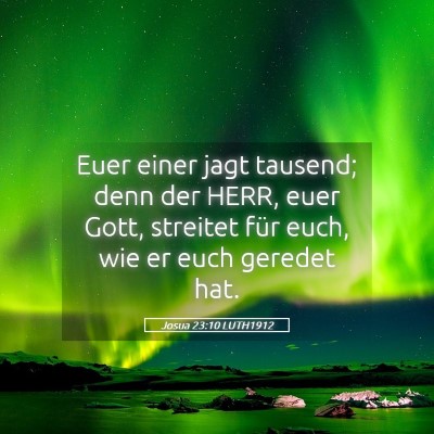 Picture 05 - Josua 23:10 LUTH1912 - Euer einer jagt tausend; denn der HERR, euer - Bible Verse Picture