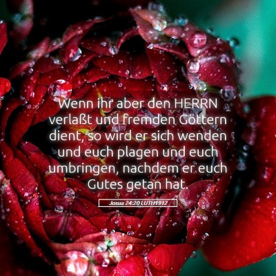 Picture 05 - Josua 24:20 LUTH1912 - Wenn ihr aber den HERRN verlaßt und fremden - Bible Verse Picture