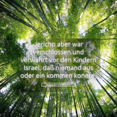 Picture 05 - Josua 6:1 LUTH1912 - Jericho aber war verschlossen und verwahrt vor - Bible Verse Picture