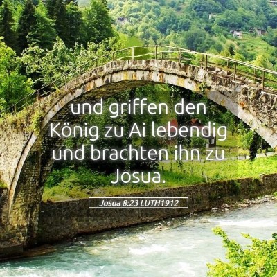 Picture 05 - Josua 8:23 LUTH1912 - und griffen den König zu Ai lebendig und - Bible Verse Picture
