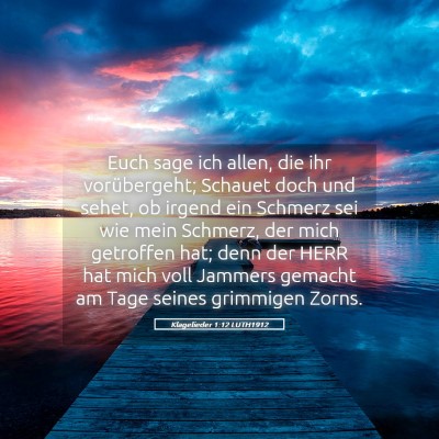Picture 05 - Klagelieder 1:12 LUTH1912 - Euch sage ich allen, die ihr vorübergeht; - Bible Verse Picture