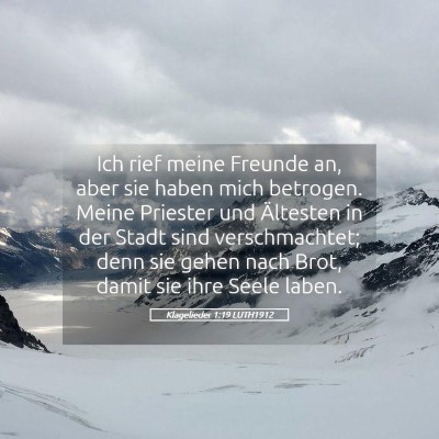 Picture 05 - Klagelieder 1:19 LUTH1912 - Ich rief meine Freunde an, aber sie haben mich - Bible Verse Picture