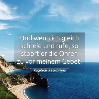 Picture 05 - Klagelieder 3:8 LUTH1912 - Und wenn ich gleich schreie und rufe, so stopft - Bible Verse Picture