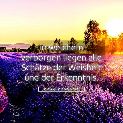 Picture 05 - Kolosser 2:3 LUTH1912 - in welchem verborgen liegen alle Schätze der - Bible Verse Picture