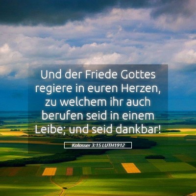 Picture 05 - Kolosser 3:15 LUTH1912 - Und der Friede Gottes regiere in euren Herzen, zu - Bible Verse Picture
