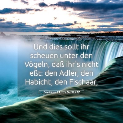 Picture 05 - Levitikus 11:13 LUTH1912 - Und dies sollt ihr scheuen unter den Vögeln, - Bible Verse Picture
