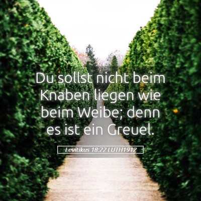 Picture 05 - Levitikus 18:22 LUTH1912 - Du sollst nicht beim Knaben liegen wie beim - Bible Verse Picture