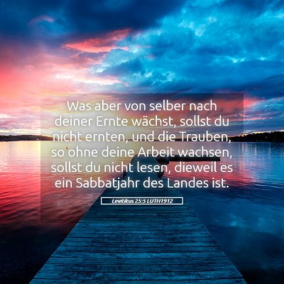 Picture 05 - Levitikus 25:5 LUTH1912 - Was aber von selber nach deiner Ernte wächst, - Bible Verse Picture