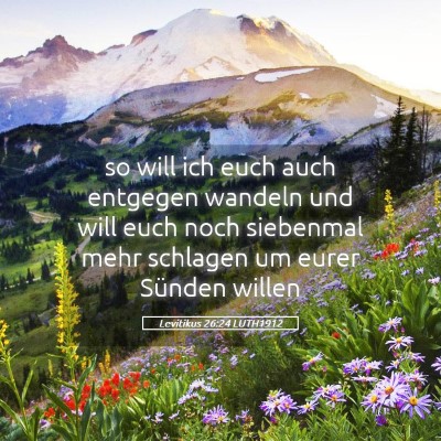 Picture 05 - Levitikus 26:24 LUTH1912 - so will ich euch auch entgegen wandeln und will - Bible Verse Picture