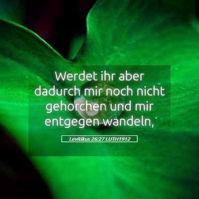 Picture 05 - Levitikus 26:27 LUTH1912 - Werdet ihr aber dadurch mir noch nicht gehorchen - Bible Verse Picture