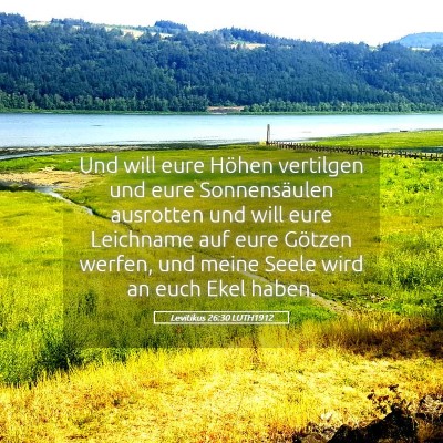 Picture 05 - Levitikus 26:30 LUTH1912 - Und will eure Höhen vertilgen und eure - Bible Verse Picture