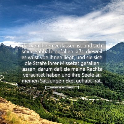 Picture 05 - Levitikus 26:43 LUTH1912 - das von ihnen verlassen ist und sich seine - Bible Verse Picture