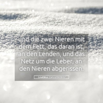 Picture 05 - Levitikus 3:4 LUTH1912 - und die zwei Nieren mit dem Fett, das daran ist, - Bible Verse Picture