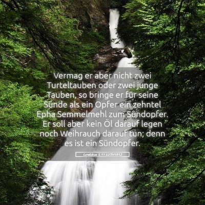 Picture 05 - Levitikus 5:11 LUTH1912 - Vermag er aber nicht zwei Turteltauben oder zwei - Bible Verse Picture