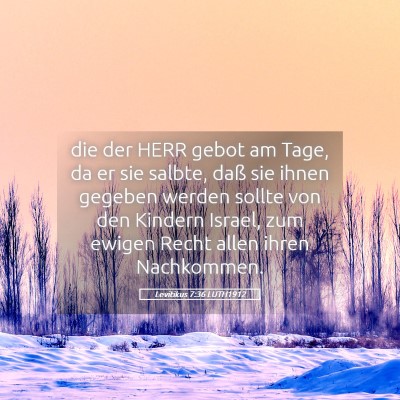 Picture 05 - Levitikus 7:36 LUTH1912 - die der HERR gebot am Tage, da er sie salbte, - Bible Verse Picture