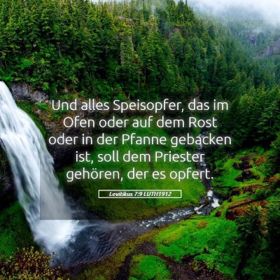 Picture 05 - Levitikus 7:9 LUTH1912 - Und alles Speisopfer, das im Ofen oder auf dem - Bible Verse Picture