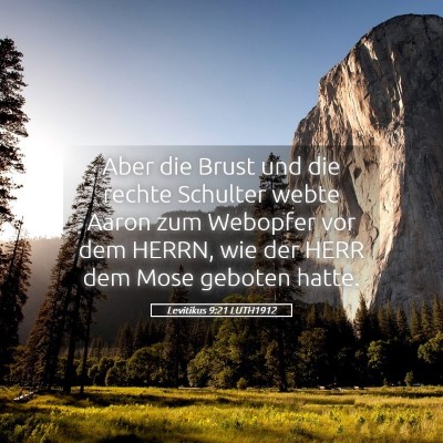 Picture 05 - Levitikus 9:21 LUTH1912 - Aber die Brust und die rechte Schulter webte - Bible Verse Picture
