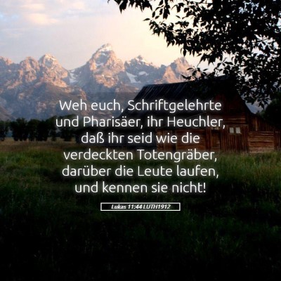 Picture 05 - Lukas 11:44 LUTH1912 - Weh euch, Schriftgelehrte und Pharisäer, ihr - Bible Verse Picture