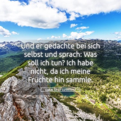 Picture 05 - Lukas 12:17 LUTH1912 - Und er gedachte bei sich selbst und sprach: Was - Bible Verse Picture