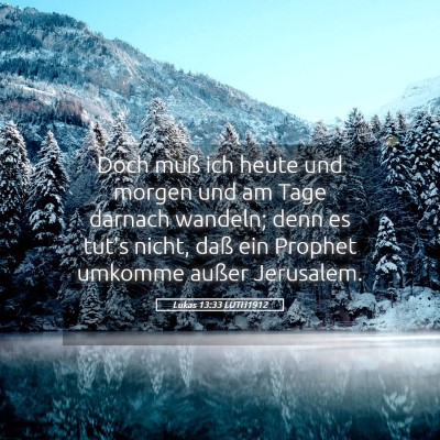 Picture 05 - Lukas 13:33 LUTH1912 - Doch muß ich heute und morgen und am Tage - Bible Verse Picture