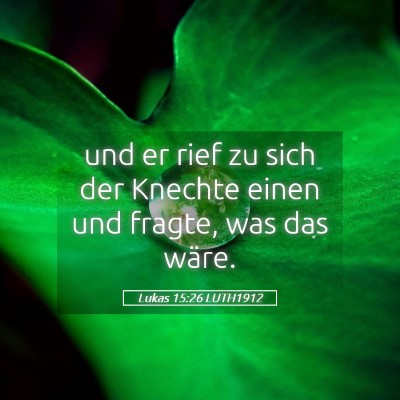 Picture 05 - Lukas 15:26 LUTH1912 - und er rief zu sich der Knechte einen und fragte, - Bible Verse Picture