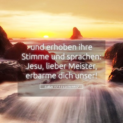 Picture 05 - Lukas 17:13 LUTH1912 - und erhoben ihre Stimme und sprachen: Jesu, - Bible Verse Picture