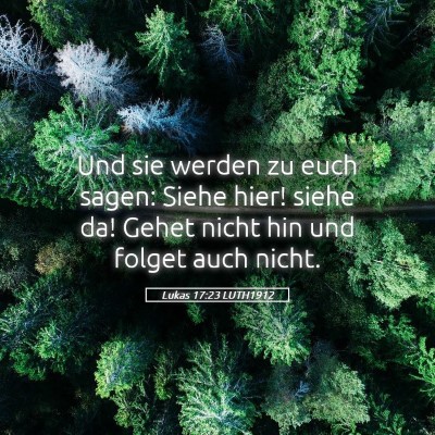 Picture 05 - Lukas 17:23 LUTH1912 - Und sie werden zu euch sagen: Siehe hier! siehe - Bible Verse Picture