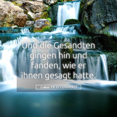 Picture 05 - Lukas 19:32 LUTH1912 - Und die Gesandten gingen hin und fanden, wie er - Bible Verse Picture