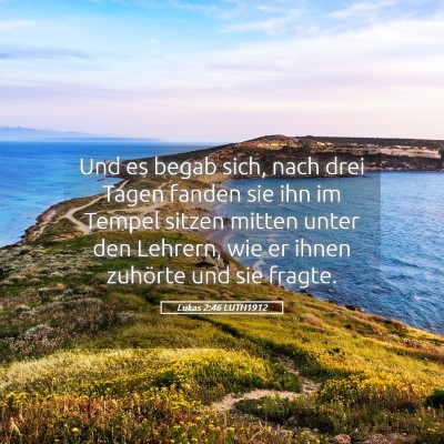 Picture 05 - Lukas 2:46 LUTH1912 - Und es begab sich, nach drei Tagen fanden sie ihn - Bible Verse Picture