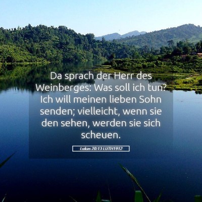 Picture 05 - Lukas 20:13 LUTH1912 - Da sprach der Herr des Weinberges: Was soll ich - Bible Verse Picture