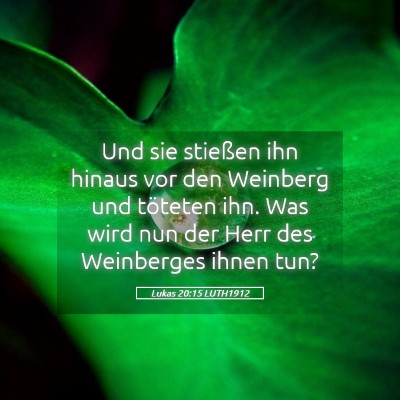Picture 05 - Lukas 20:15 LUTH1912 - Und sie stießen ihn hinaus vor den Weinberg und - Bible Verse Picture
