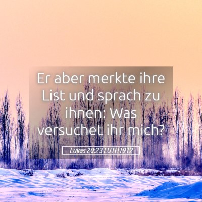 Picture 05 - Lukas 20:23 LUTH1912 - Er aber merkte ihre List und sprach zu ihnen: Was - Bible Verse Picture