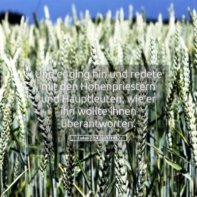 Picture 05 - Lukas 22:4 LUTH1912 - Und er ging hin und redete mit den Hohenpriestern - Bible Verse Picture