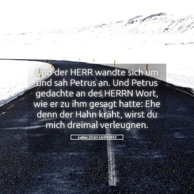 Picture 05 - Lukas 22:61 LUTH1912 - Und der HERR wandte sich um und sah Petrus an. - Bible Verse Picture