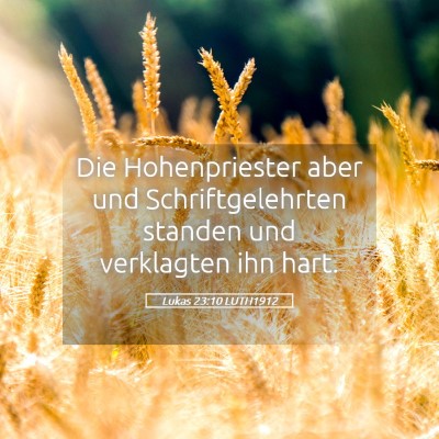 Picture 05 - Lukas 23:10 LUTH1912 - Die Hohenpriester aber und Schriftgelehrten - Bible Verse Picture