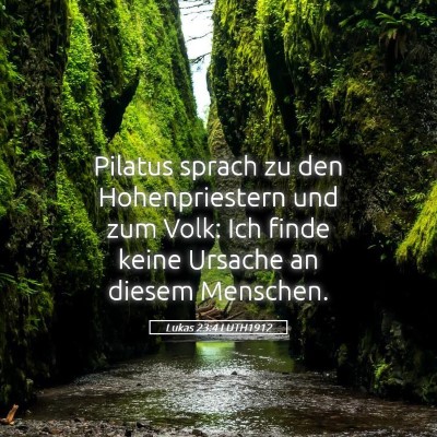 Picture 05 - Lukas 23:4 LUTH1912 - Pilatus sprach zu den Hohenpriestern und zum - Bible Verse Picture