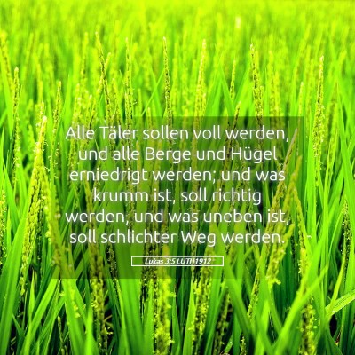 Picture 05 - Lukas 3:5 LUTH1912 - Alle Täler sollen voll werden, und alle Berge - Bible Verse Picture