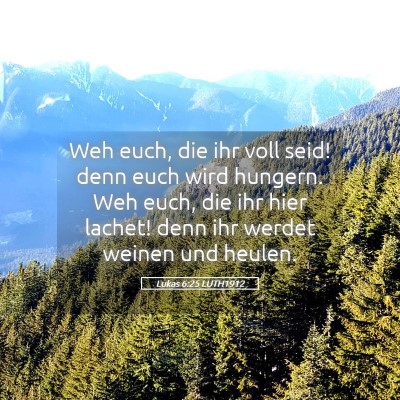 Picture 05 - Lukas 6:25 LUTH1912 - Weh euch, die ihr voll seid! denn euch wird - Bible Verse Picture