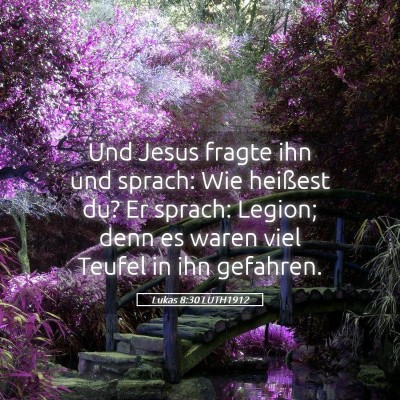 Picture 05 - Lukas 8:30 LUTH1912 - Und Jesus fragte ihn und sprach: Wie heißest du? - Bible Verse Picture