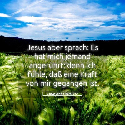 Picture 05 - Lukas 8:46 LUTH1912 - Jesus aber sprach: Es hat mich jemand angerührt; - Bible Verse Picture