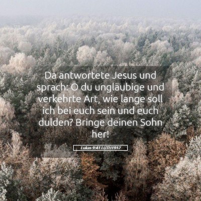 Picture 05 - Lukas 9:41 LUTH1912 - Da antwortete Jesus und sprach: O du ungläubige - Bible Verse Picture