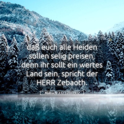 Picture 05 - Maleachi 3:12 LUTH1912 - daß euch alle Heiden sollen selig preisen, denn - Bible Verse Picture