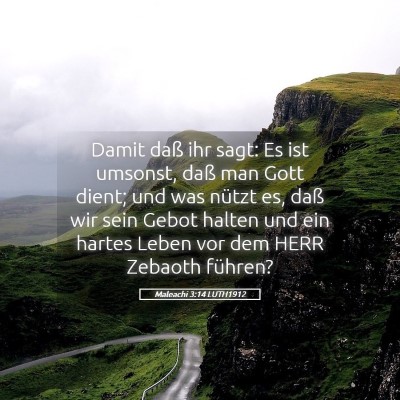 Picture 05 - Maleachi 3:14 LUTH1912 - Damit daß ihr sagt: Es ist umsonst, daß man - Bible Verse Picture